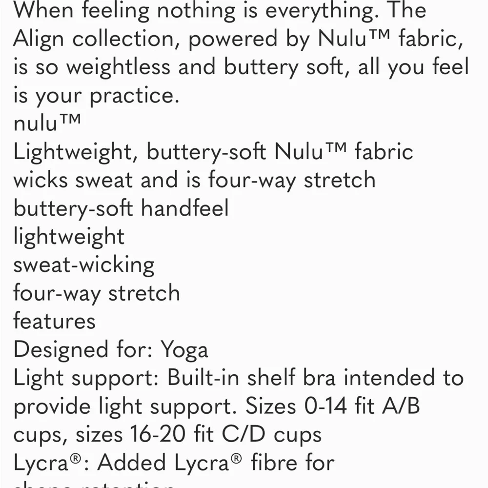 Lululemon Align Longline Tank Top/Bra in Nulu Fabric, Rose/Pink, Size 6 - Picture 6 of 8